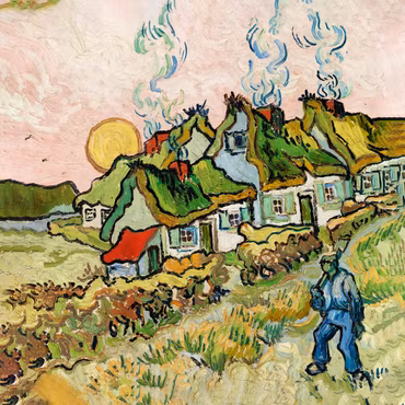 Rund canvastavla - Vincent van Gogh - thatched