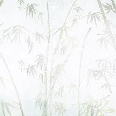 Rund canvastavla - Bamboo forest