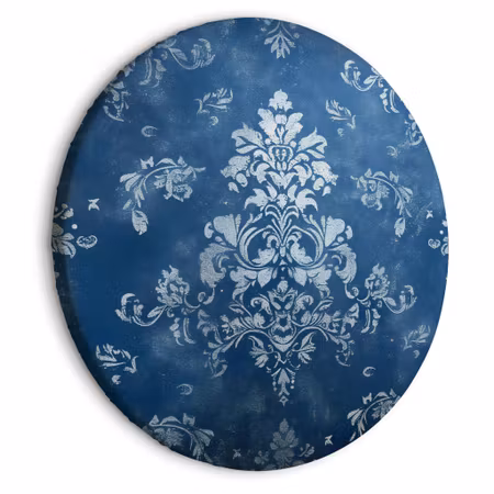 Rund canvastavla - Retro ornament
