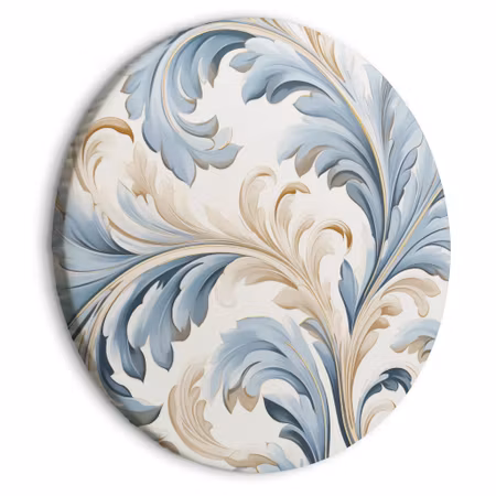Rund canvastavla - Baroque ornaments