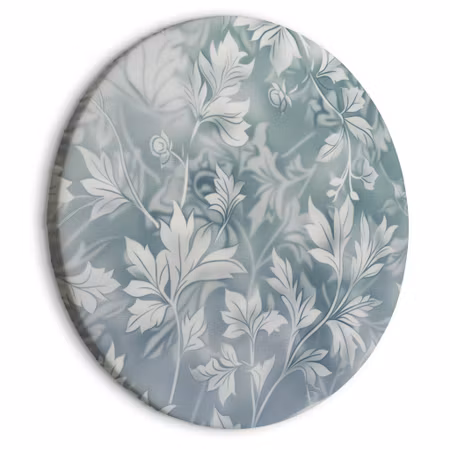 Rund canvastavla - Ornaments in worn muted