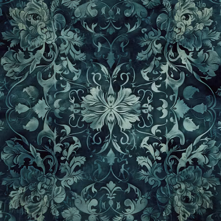 Rund canvastavla - Oriental pattern carpet