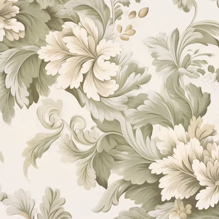 Rund canvastavla - Retro vintage flowers