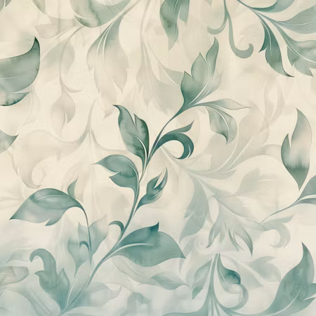 Rund canvastavla - Watercolor botanical motif