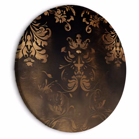 Rund canvastavla - Baroque ornaments