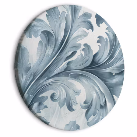 Rund canvastavla - Stone baroque ornaments
