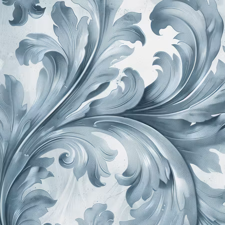 Rund canvastavla - Stone baroque ornaments