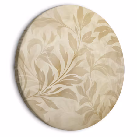 Rund canvastavla - Botanical motif