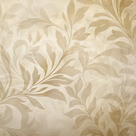 Rund canvastavla - Botanical motif