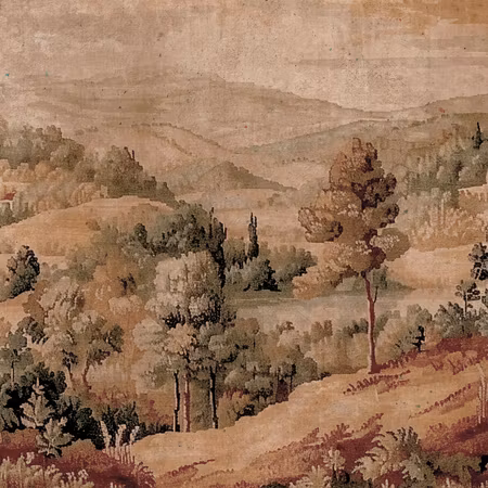 Rund canvastavla - Mediterranean landscape