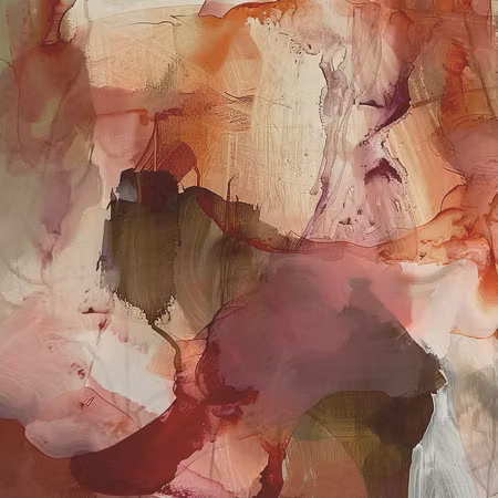 Rund canvastavla - Spring composition