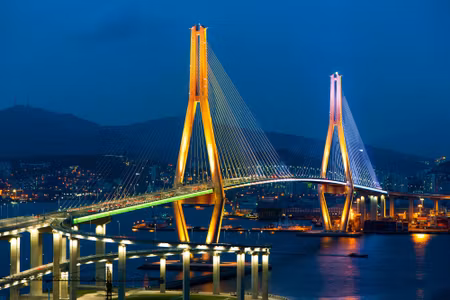 Canvastavla - Busan Harbor Bridge South Korea