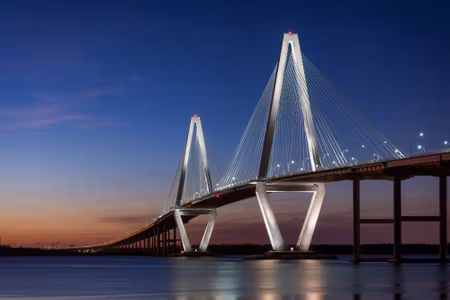 Canvastavla - Arthur Ravenel Jr Bridge Bridge Usa