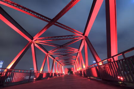 Canvastavla - Bridge At Night