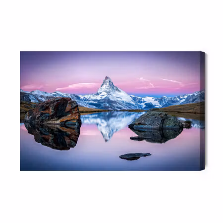 Canvastavla - Lake in the Mountains