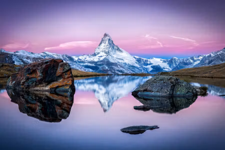 Canvastavla - Lake in the Mountains