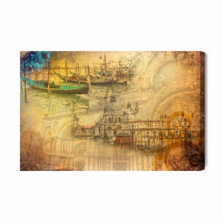 Canvastavla - Venetian Charms in Vintage Style