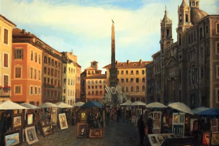 Canvastavla - Rome in Dark Colors