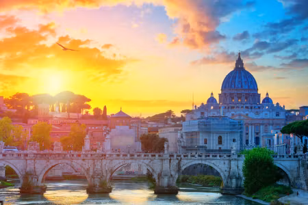 Canvastavla - Rome At Sunrise