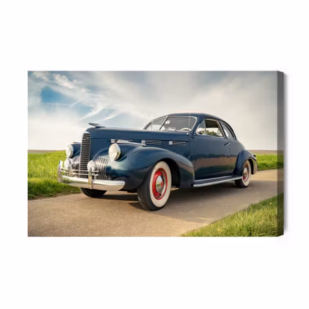 Canvastavla - Navy Vintage Car
