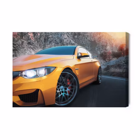 Canvastavla - Sports Car in the Mountains