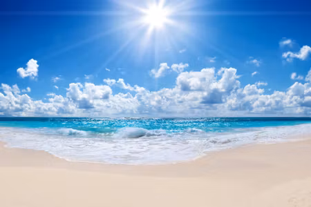Canvastavla - Calm Sea and Beach