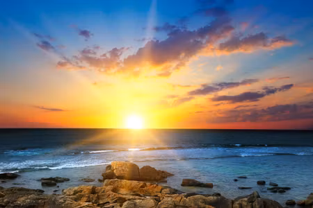 Canvastavla - Sunrise on the Seashore