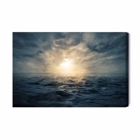 Canvastavla - Sunset on a Stormy Sea