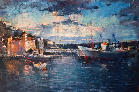 Canvastavla - Sea City and Port