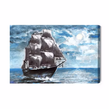 Canvastavla - Pirate Ship in the Sea