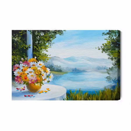 Canvastavla - Summer Landscape with the Sea