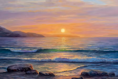 Canvastavla - Sunrise and the Sea