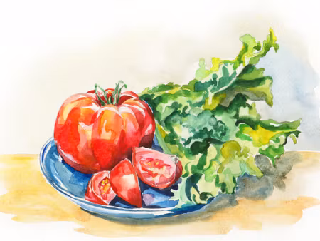 Canvastavla - Tomato with Lettuce