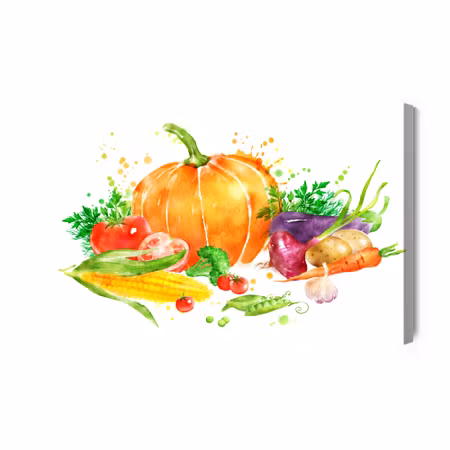 Canvastavla - Pumpkin with Vegetables