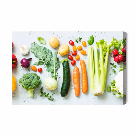 Canvastavla - Fresh Wet Vegetables