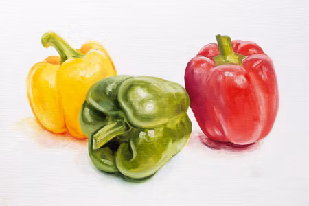Canvastavla - Colorful Peppers