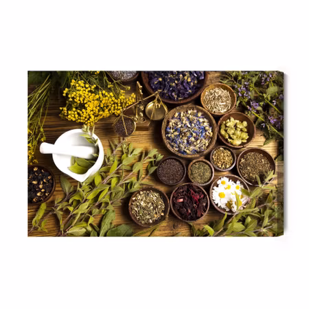 Canvastavla - Spices and Herbs Table