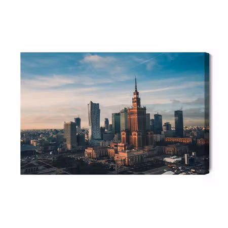 Canvastavla - Tall Buildings in Warsaw