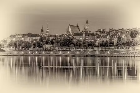 Canvastavla - Warsaw and the Vistula
