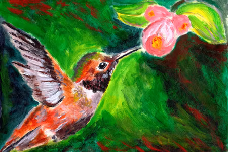 Canvastavla - Hummingbird Bird