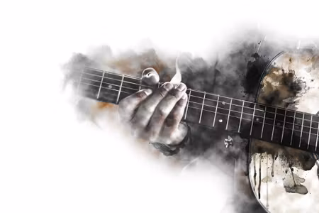 Canvastavla - Abstract Guitar