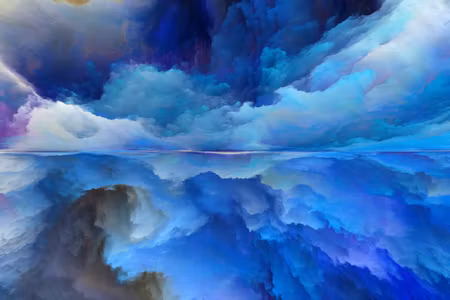 Canvastavla - Abstract Reflection of Clouds
