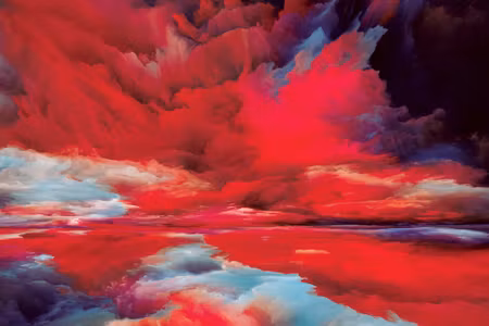 Canvastavla - Abstract Red Sky
