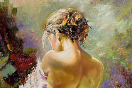 Canvastavla - Portrait of a Pensive Woman