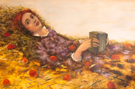 Canvastavla - A Woman Among the Poppies
