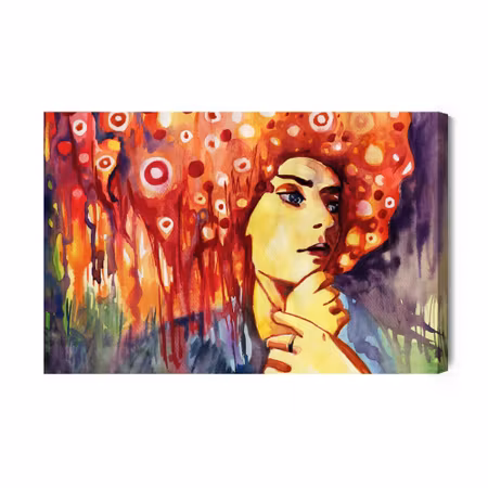 Canvastavla - An Abstract Portrait of a Woman
