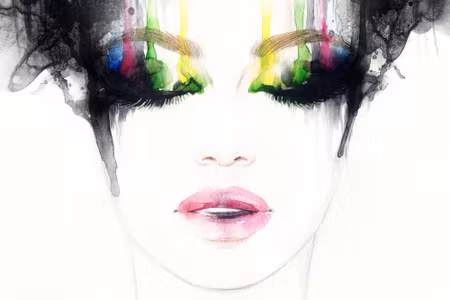 Canvastavla - Abstract Female Face