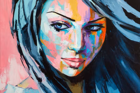 Canvastavla - Colorful Female Portrait