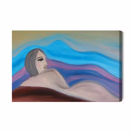 Canvastavla - An Abstract Painting of a Woman