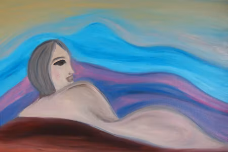Canvastavla - An Abstract Painting of a Woman